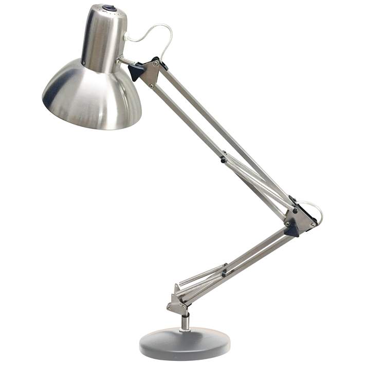 Bureau Satin Chrome Adjustable Led Desk Lamp
