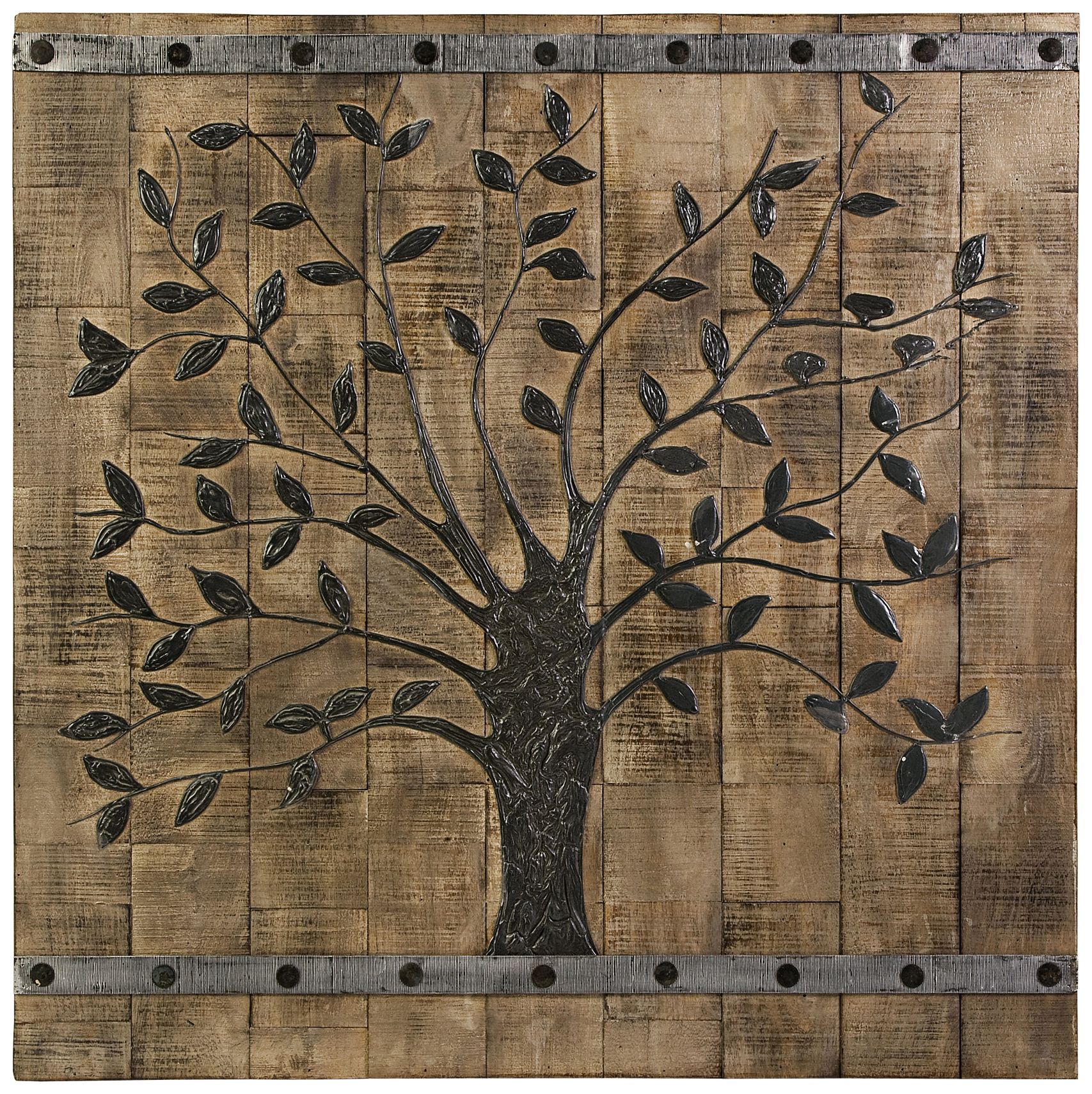 Tree of Life 36" Square Wood Wall Panel