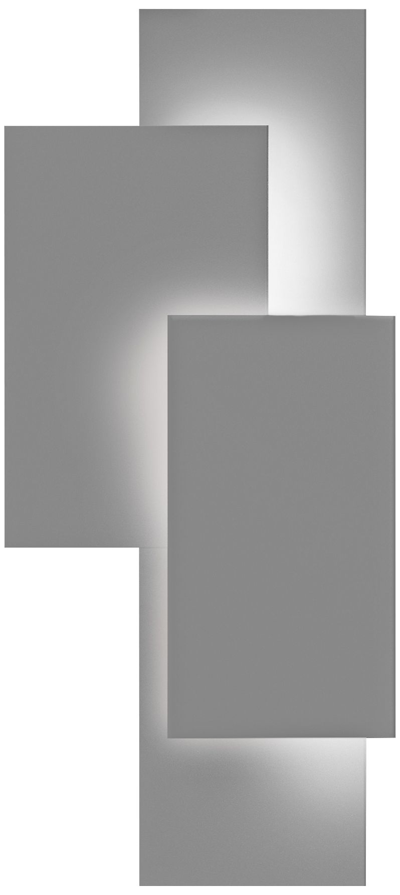 Inside Out Offset Panels 20 3/4" High Gray LED Wall Light