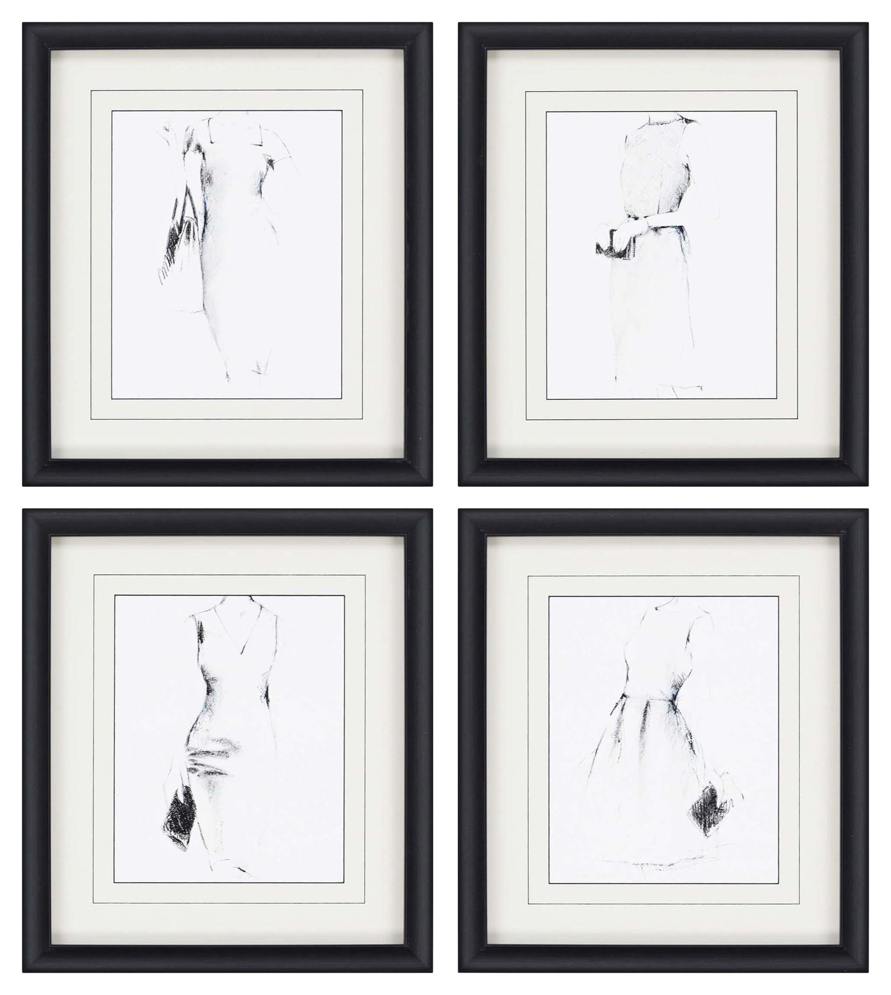 Day to Night 23" High 4-Piece Framed Wall Art Set