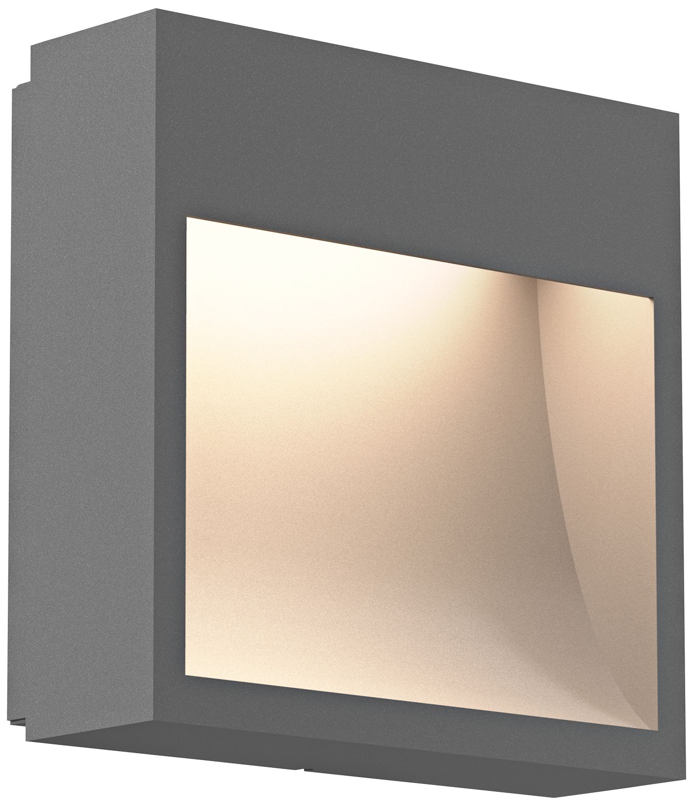 Inside Out Square Curve 7"H Gray LED Outdoor Wall Light