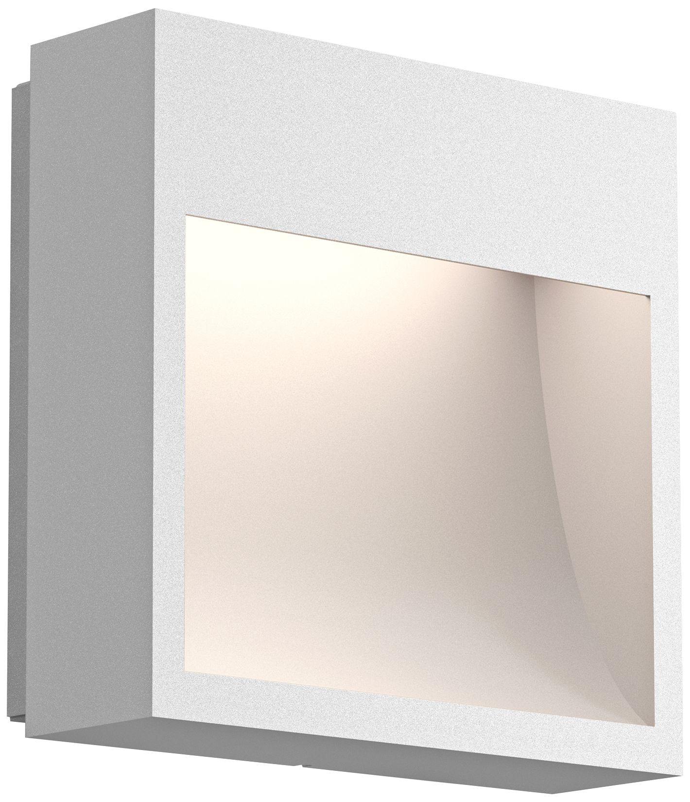 Inside Out Square Curve 7" High White LED Outdoor Wall Light
