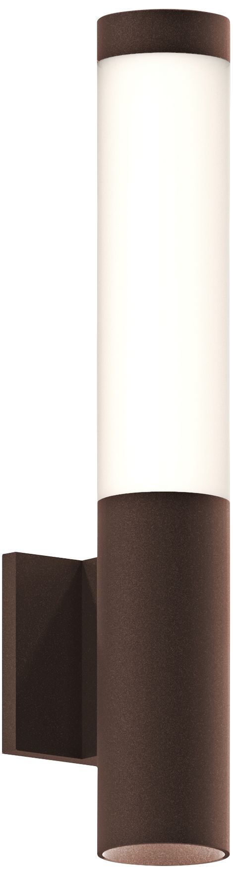 Inside Out Round Column 19" High Bronze LED Outdoor Wall Light