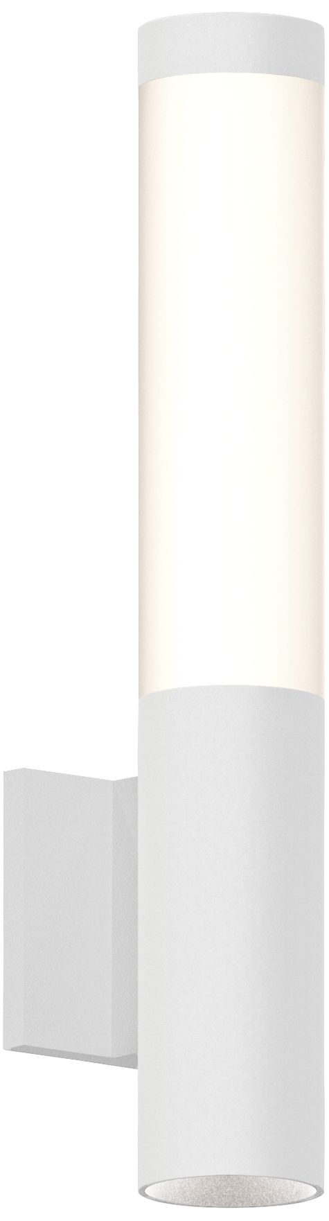 Inside Out Round Column 19" High White LED Outdoor Wall Light