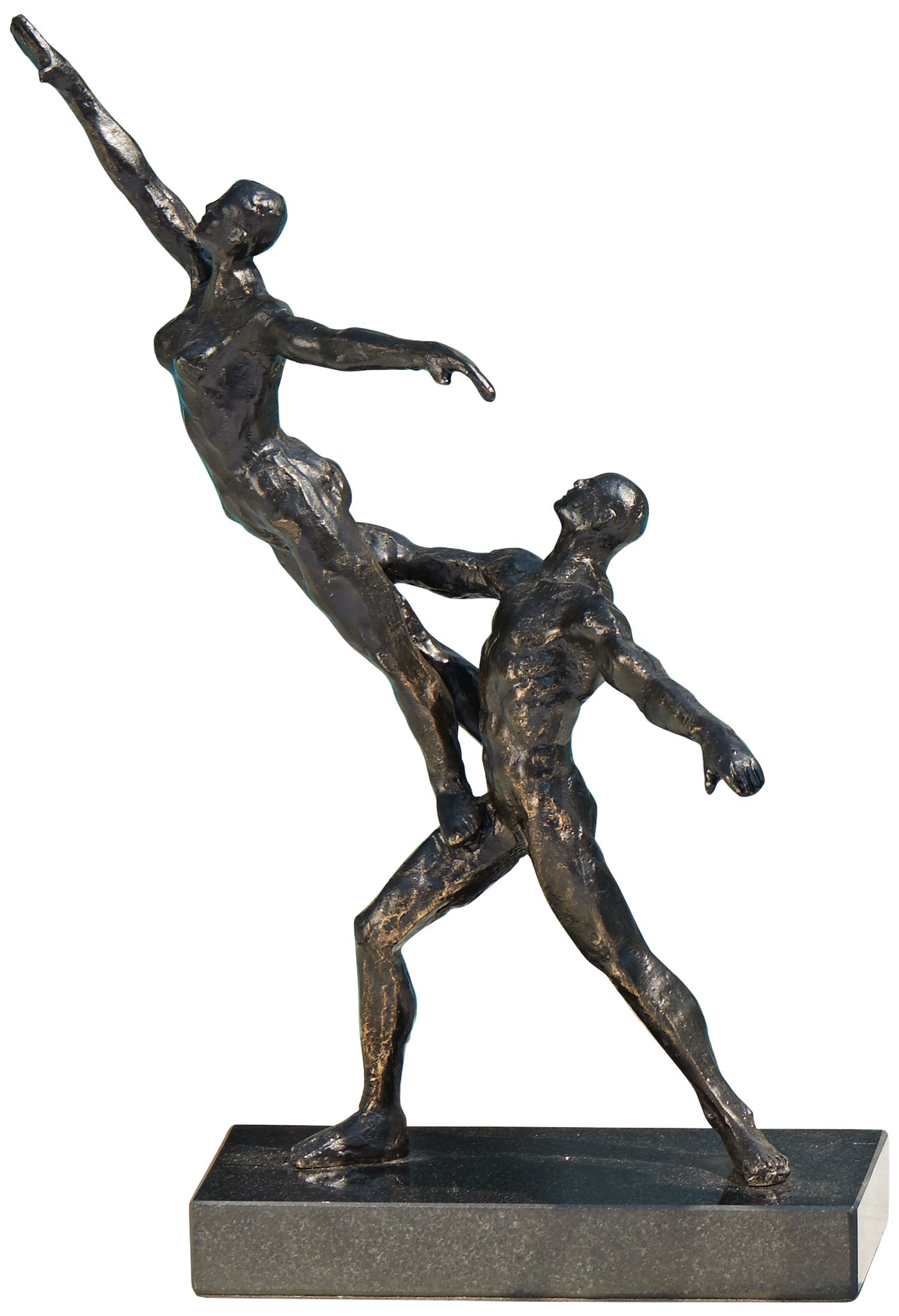 Dancers Standing Lift 13 1/2" High Bronze Iron Statue