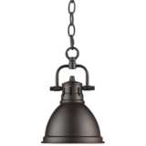 Duncan 6 1/2&quot; Wide Rubbed Bronze Mini Pendant with Chain
