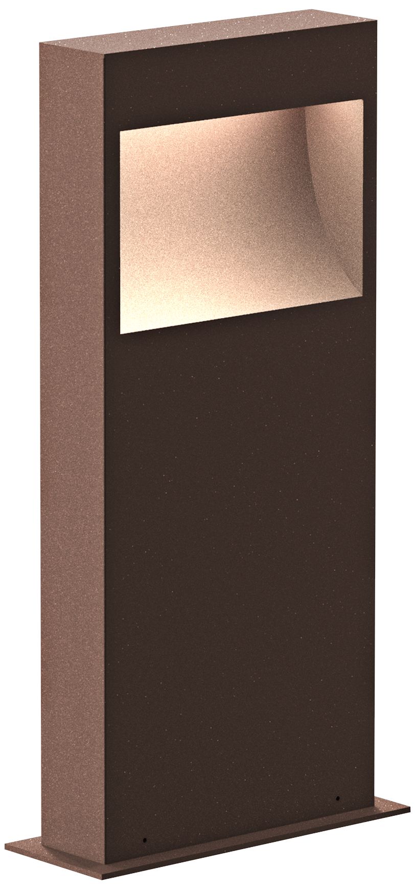 Inside Out Square Curve 16"H Textured Bronze LED Bollard