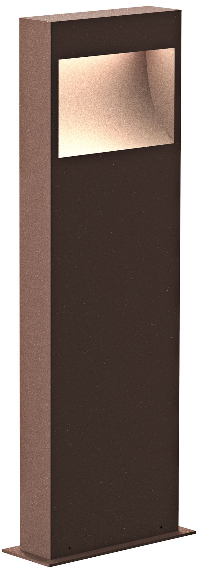 Inside Out Square Curve 22"H Textured Bronze LED Bollard