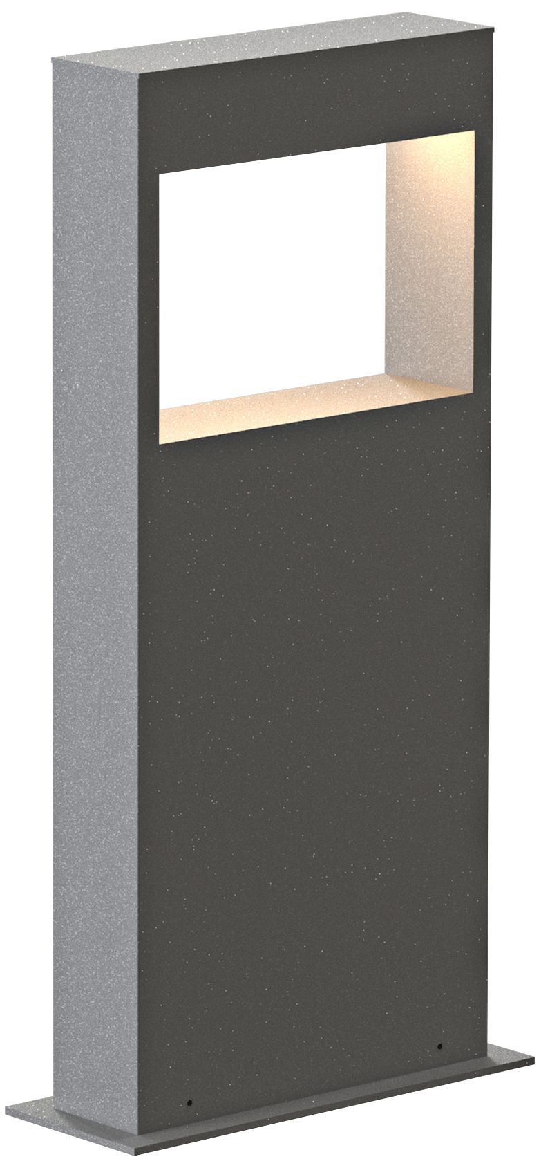 Inside Out Light Frames 16" High Textured Gray LED Bollard