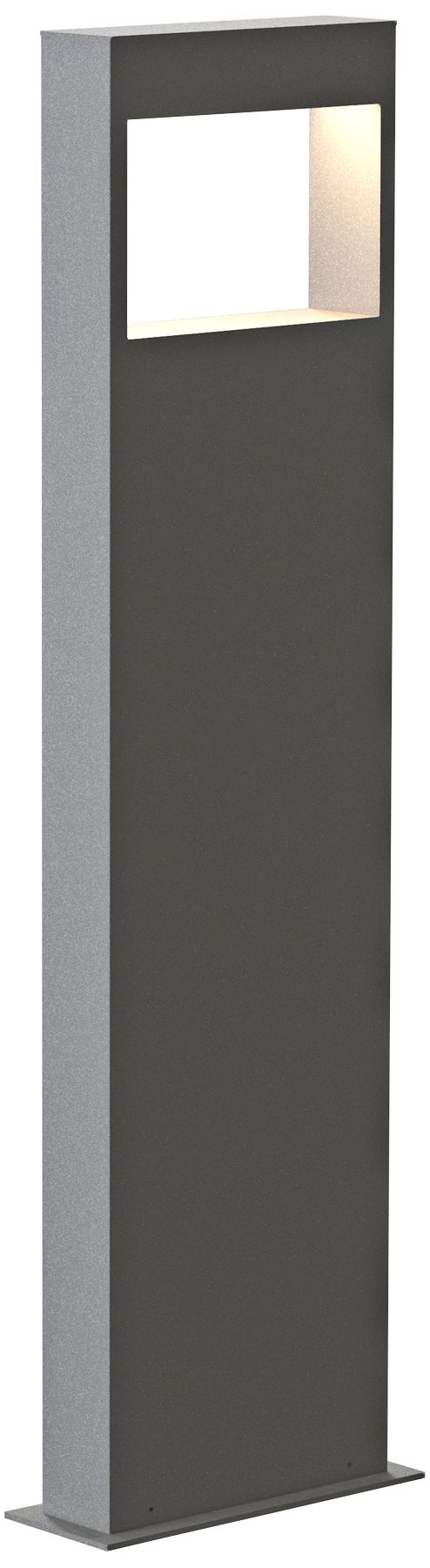 Inside Out Light Frames 28" High Textured Gray LED Bollard