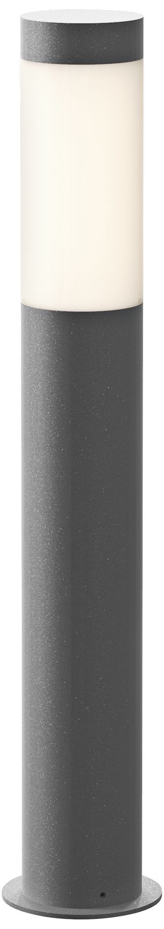 Inside Out Round Column 22" High Textured Gray LED Bollard
