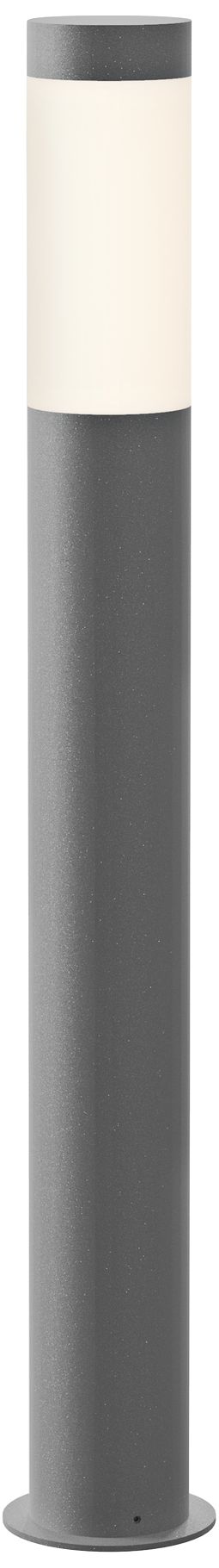 Inside Out Round Column 28" High Textured Gray LED Bollard
