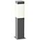 Inside Out Square Column 16"H Textured Gray LED Bollard