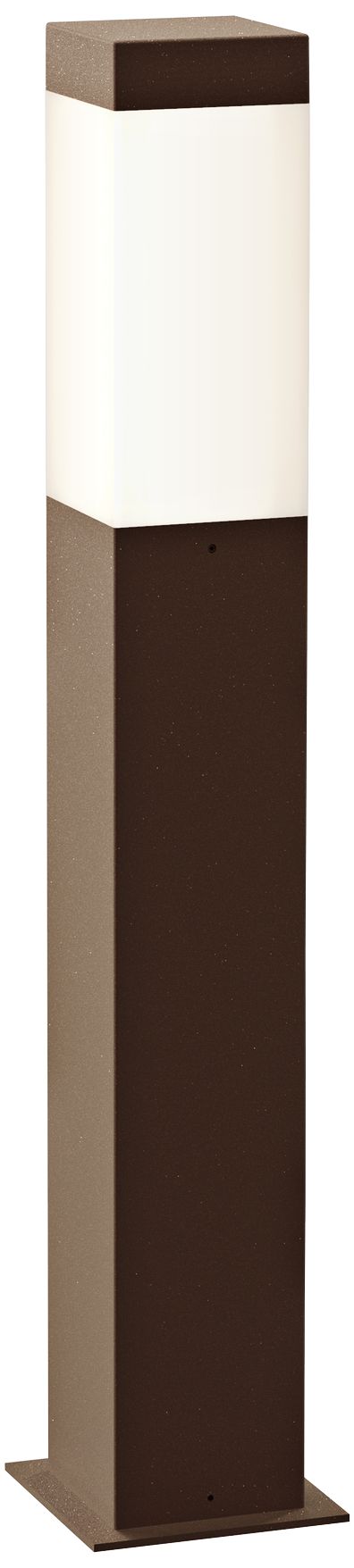 Inside Out Square Column 22"H Textured Bronze LED Bollard