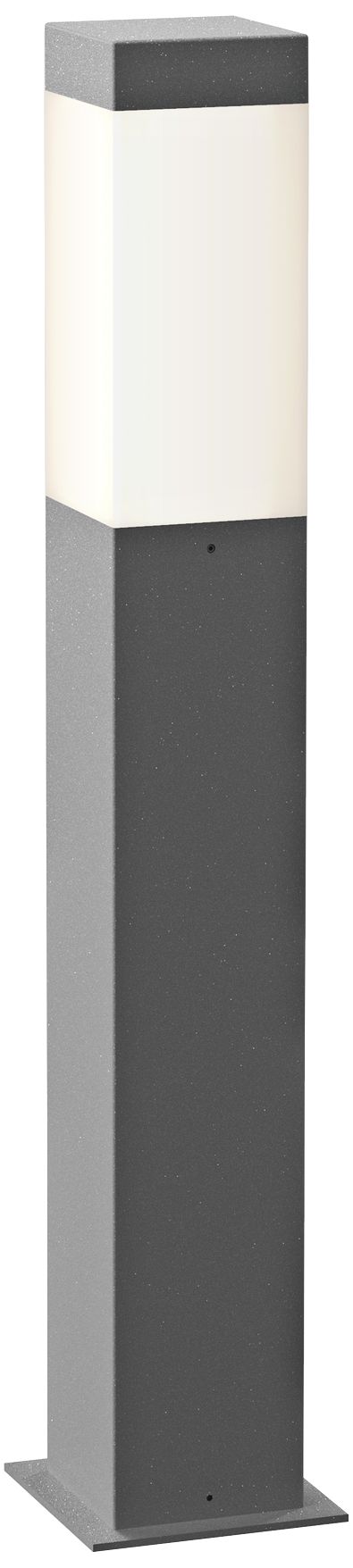 Inside Out Square Column 22"H Textured Gray LED Bollard
