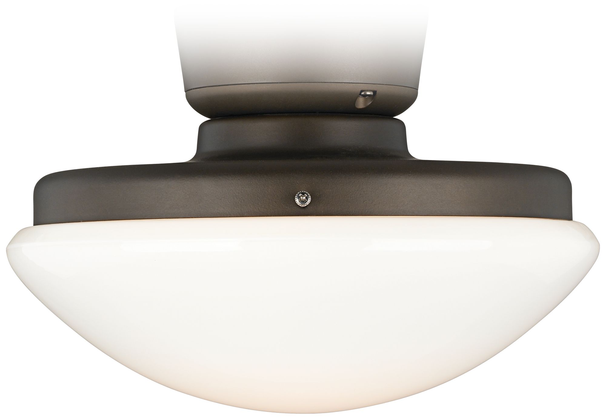 Opal Glass Dome Pull Chain LED Ceiling Fan Light Kit