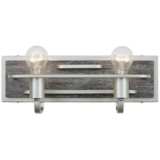 Lofty 6&quot; High 2-Light Silverado with Gray Wood Wall Sconce