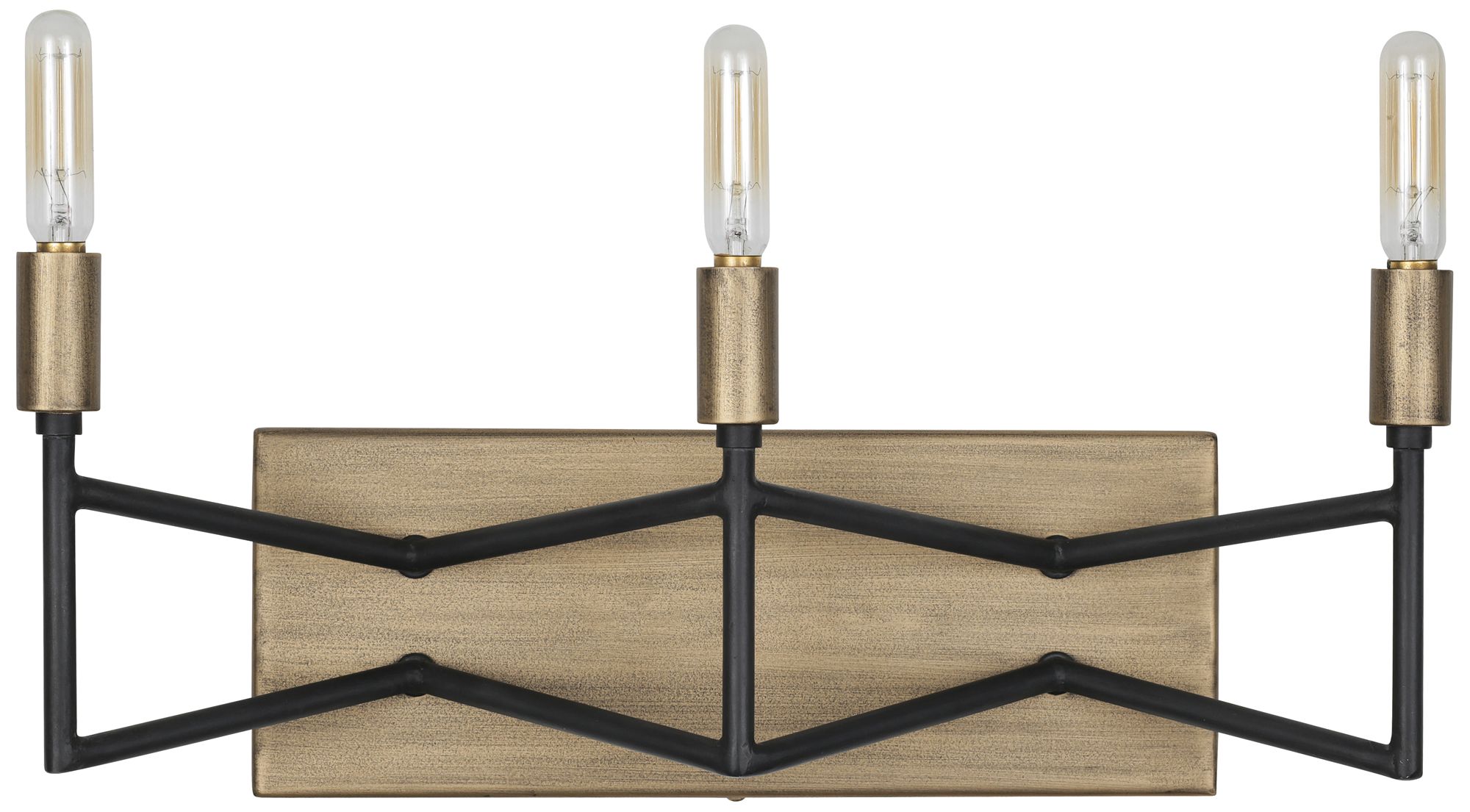 Varaluz Bodie 17"W 3-Light Havana Gold and Carbon Bath Light