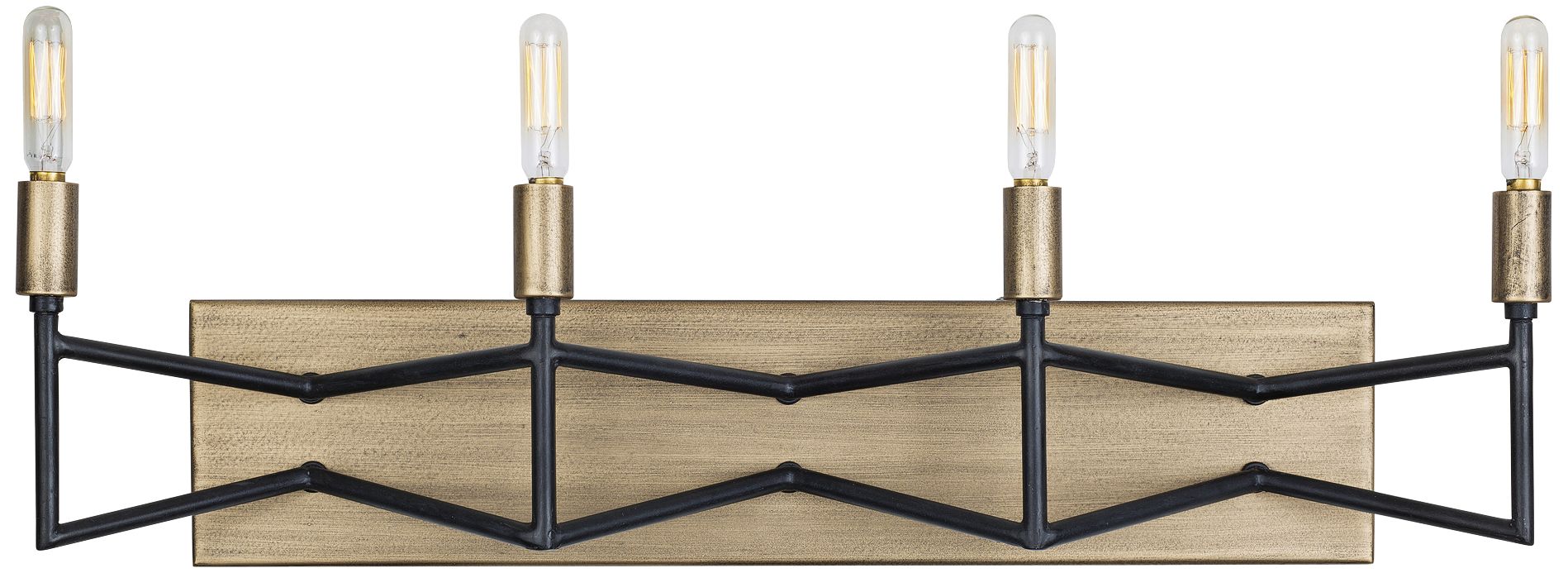 Varaluz Bodie 25"W 4-Light Havana Gold and Carbon Bath Light