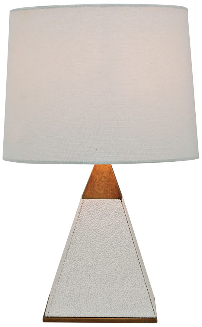 Port 68 Cairo 16" High White Pearl Pyramid Accent Table Lamp