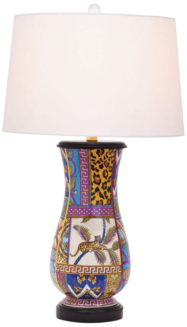 multi colored table lamps