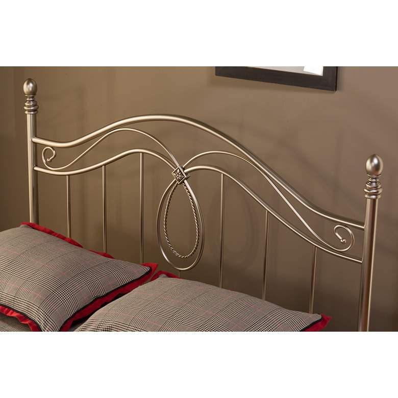 Image 1 Hillsdale Milano Antique Pewter Metal Full/Queen Headboard