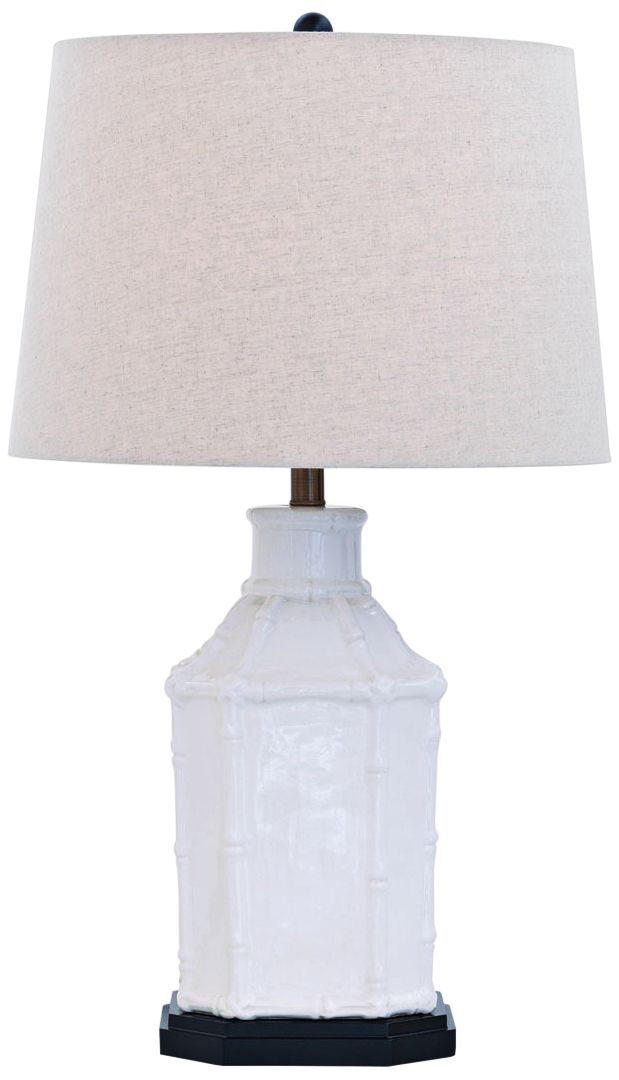 Port 68 Amelia Cream Birdcage Bamboo Porcelain Table Lamp