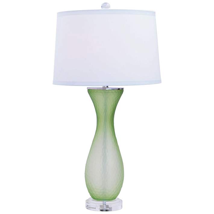 Port 68 Lakeview Green Glass Table Lamp, Grönö Table Lamp With Led Bulb Frosted Glass White