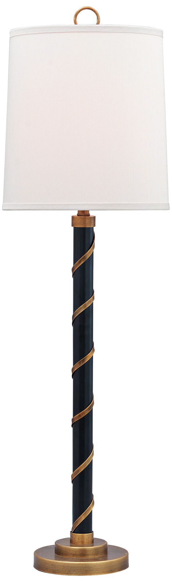 Port 68 Wilmette Black and Brass Ribbons Buffet Table Lamp