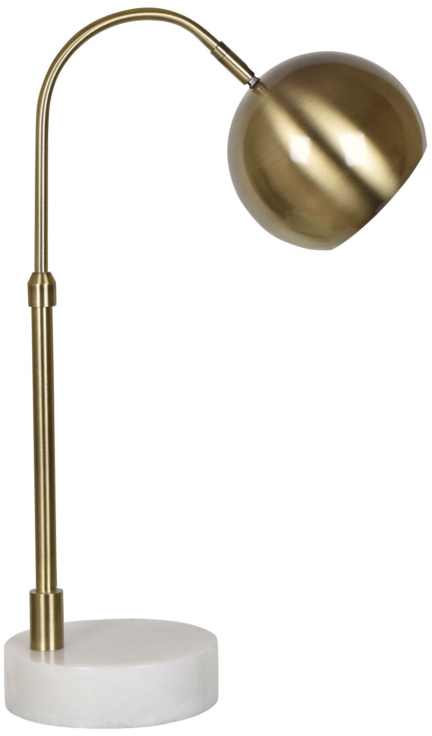 Moonstruck Down Bridge Soft Brass Arc Desk Lamp