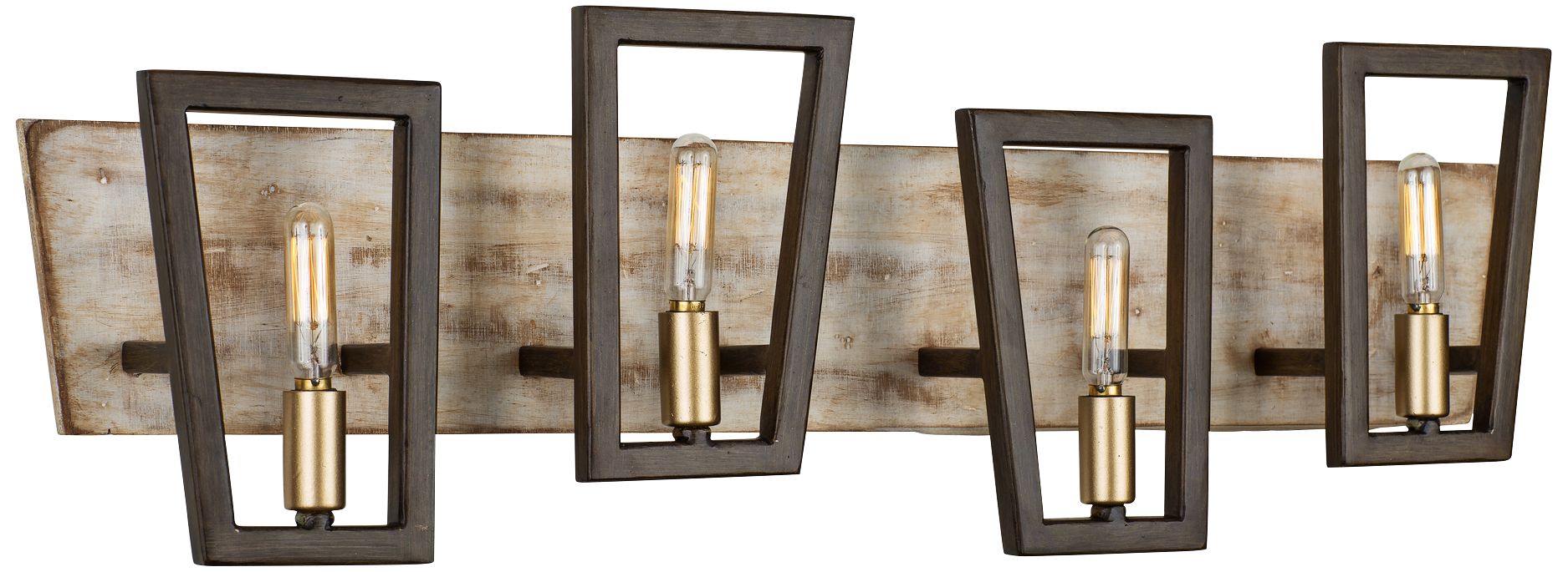 Varaluz Zag 29" Wide 4-Light Dark Oak Bath Light