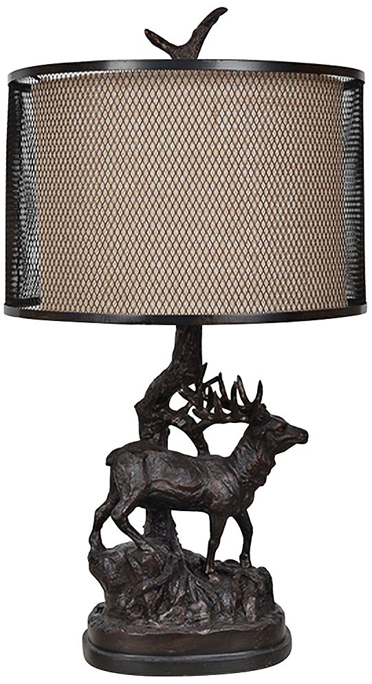 Crestview Collection Hunters Walk Resin Bronze Table Lamp