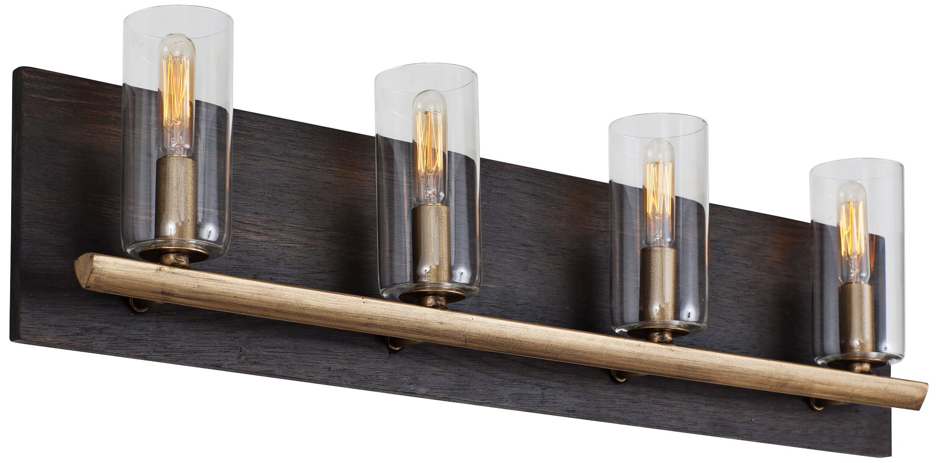 Varaluz Stesso 27" Wide 4-Light Havana Gold Bath Light