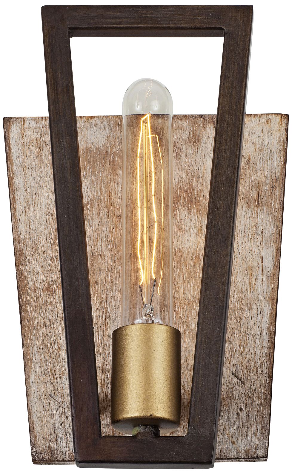 Varaluz Zag 11" High Dark Oak Wall Sconce