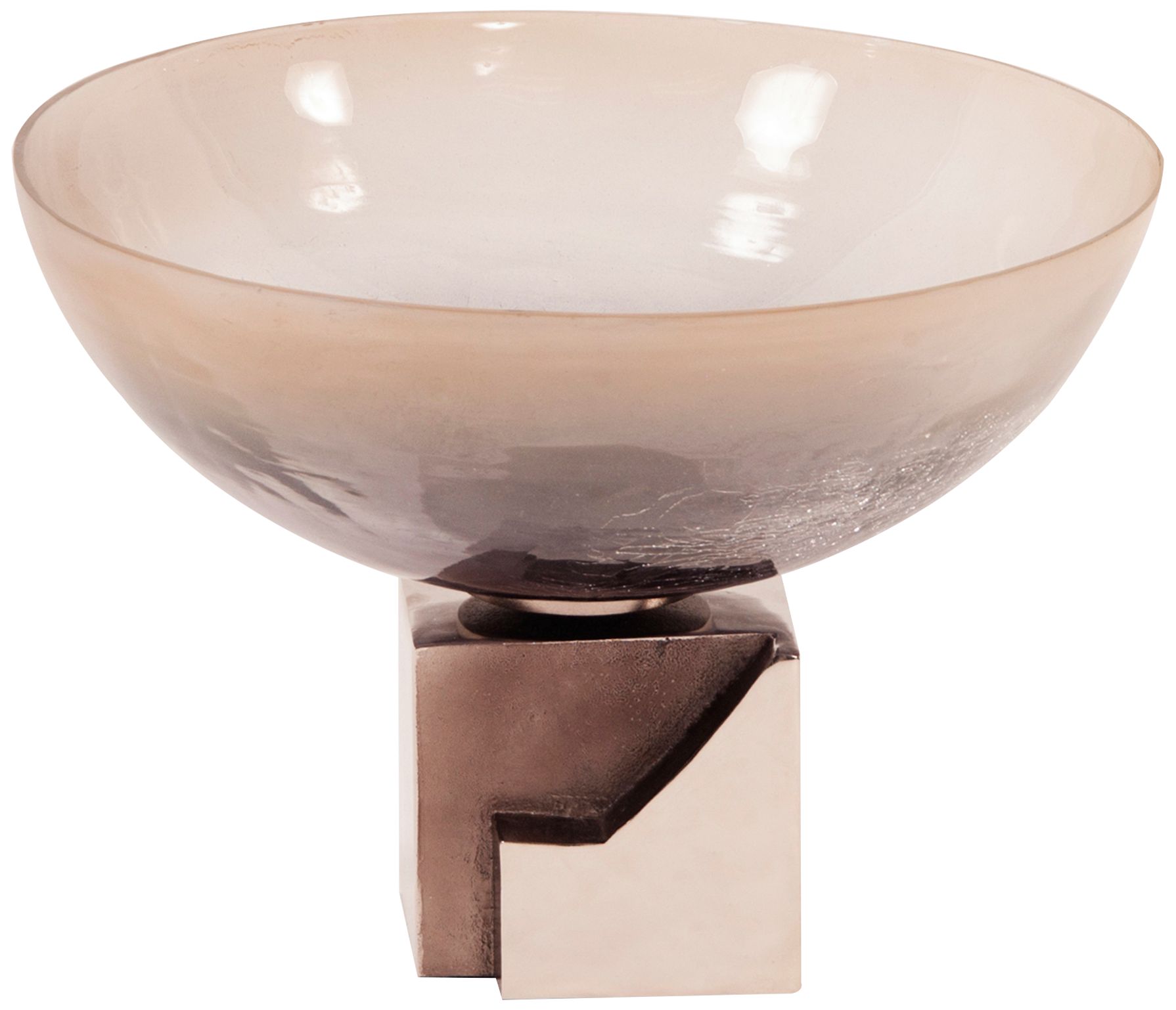 Howard Elliot Gray Ombre Glass Decorative Bowl