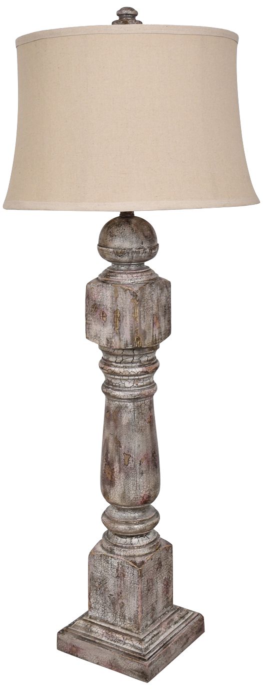 Crestview Collection Stair Post Antique Wood Table Lamp