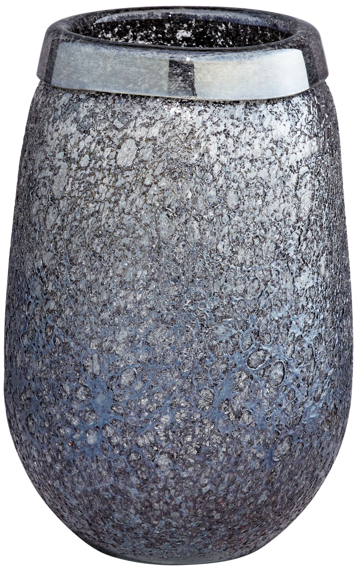 Karleen Navy Ombre 8 1/2" High Textured Vase