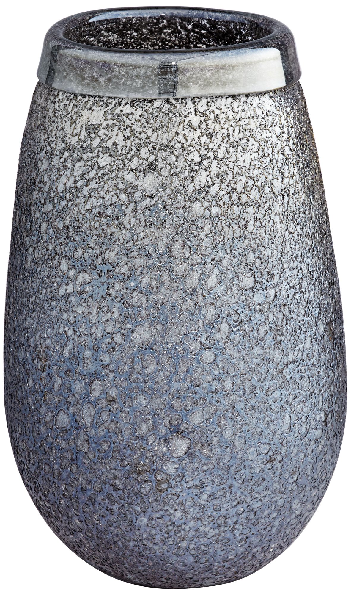 Karleen Navy Ombre 11" High Textured Vase