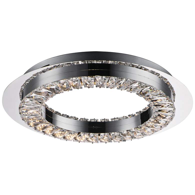Image 2 ET2 Charm 17" Wide Polished Chrome Ring LED Ceiling Light