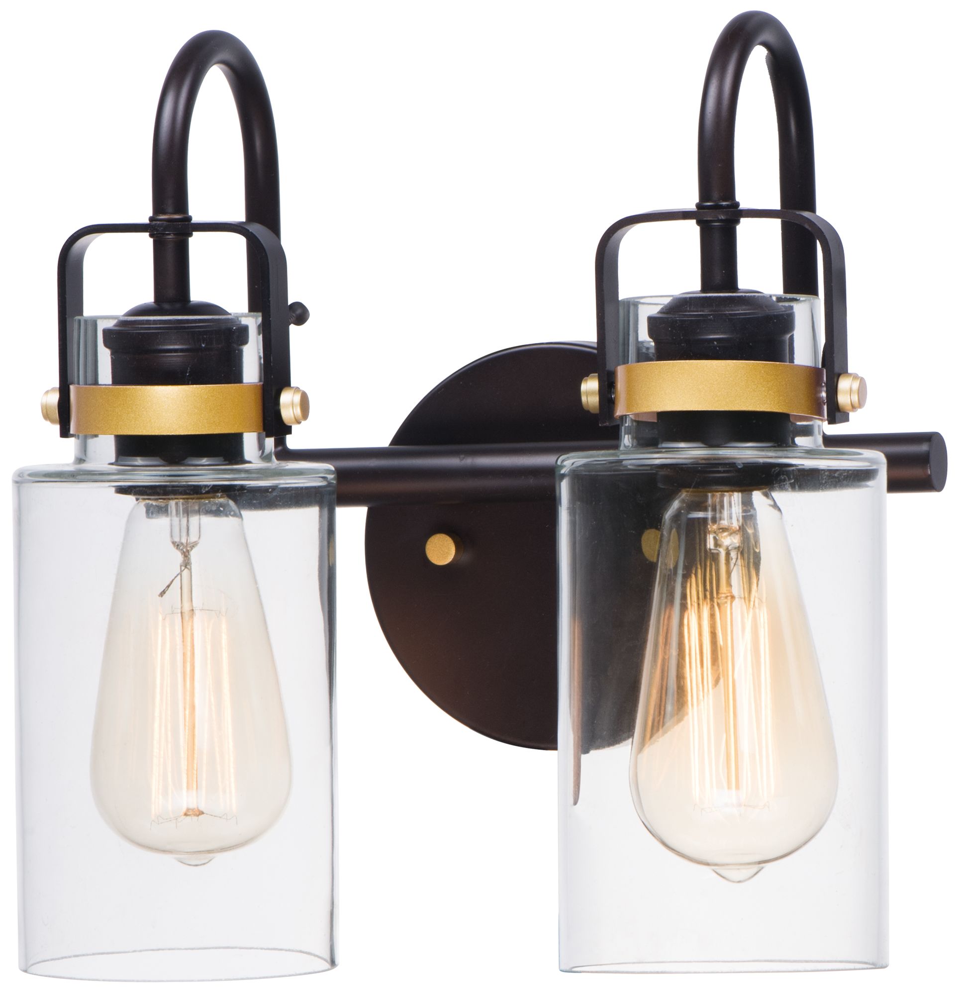 Maxim Magnolia 12" High Bronze 2-Light Bath Light