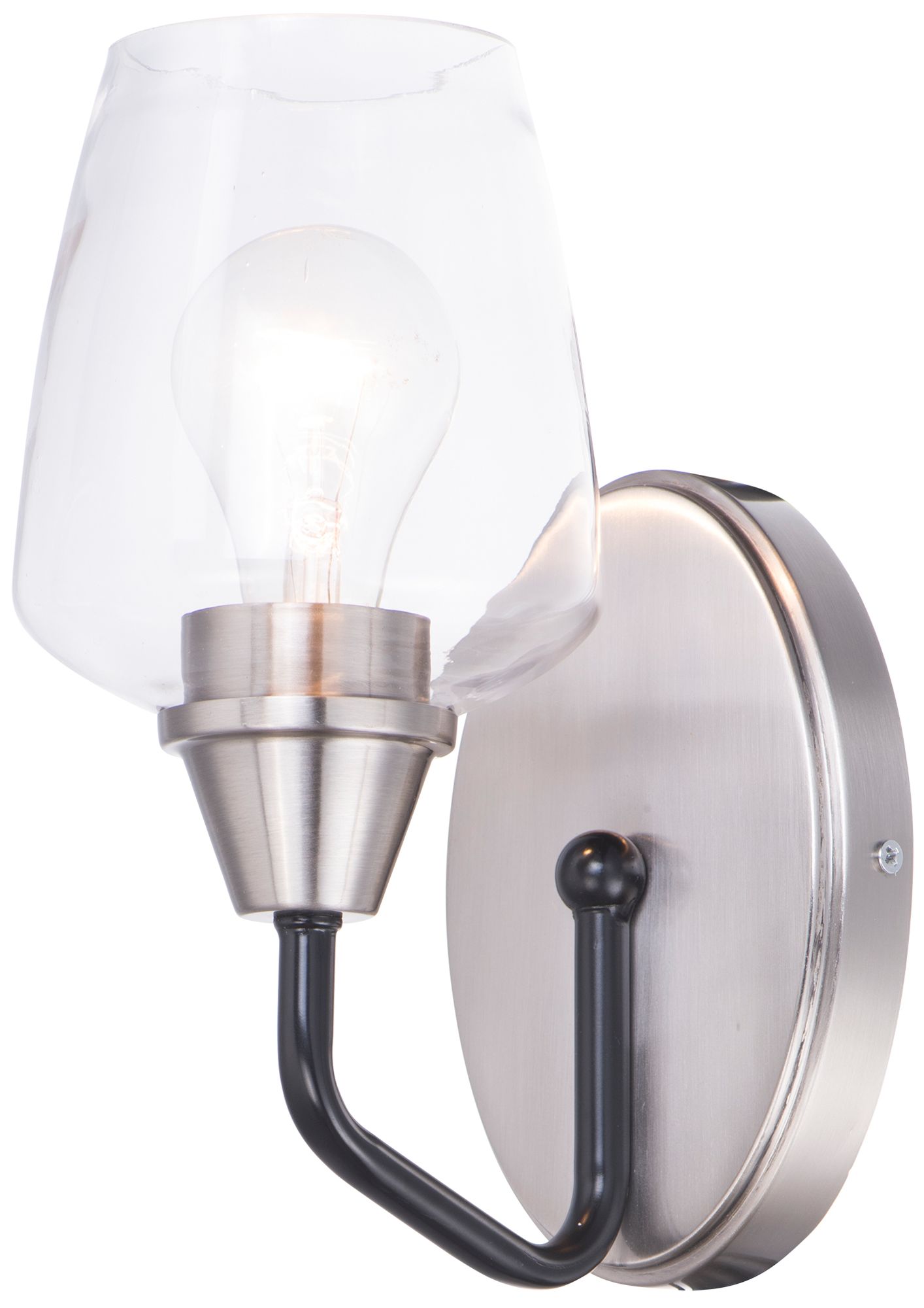 Maxim Goblet 9 1/2" High Satin Nickel Wall Sconce