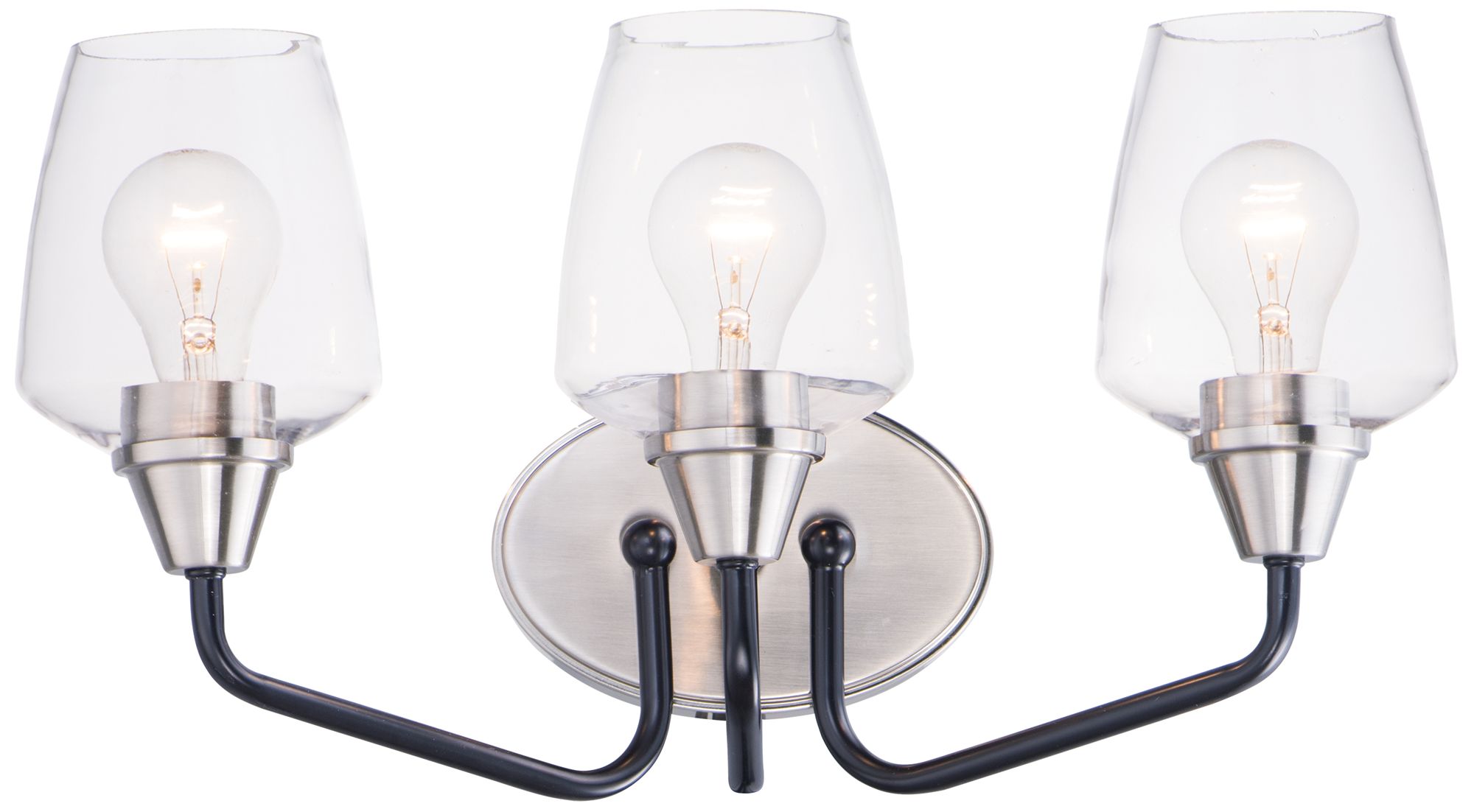 Maxim Goblet 18" Wide Satin Nickel 3-Light Bath Light