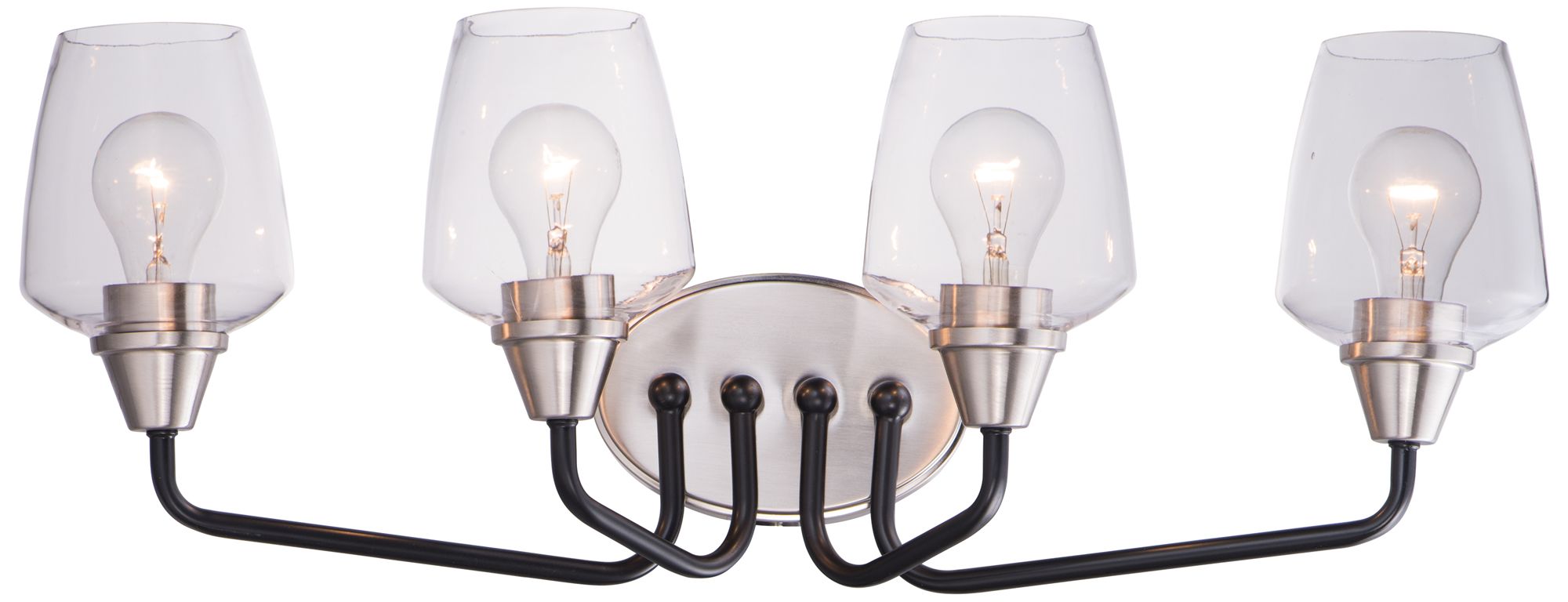 Goblet 26 1/4" Wide Satin Nickel 4-Light Bath Light