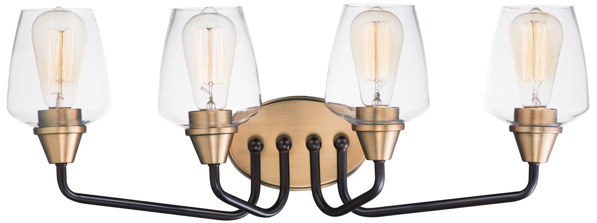 Goblet 26 1/4" Wide Antique Brass 4-Light Bath Light