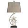 Sand Stone Silver and White Starfish Table Lamp