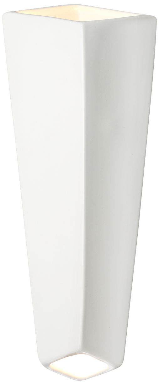 Ambiance Collection 17" High Gloss White LED Wall Sconce