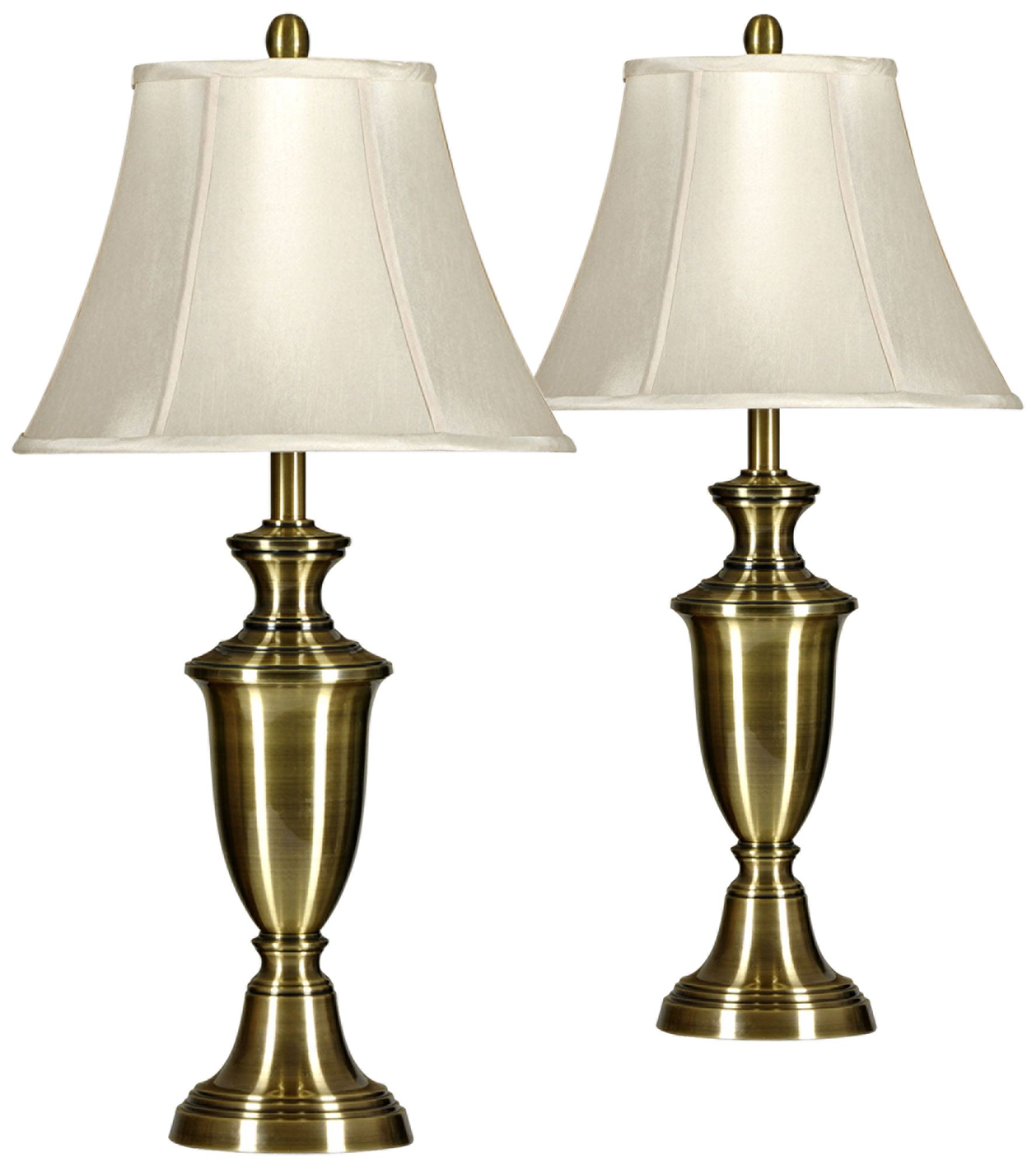 brass look table lamp