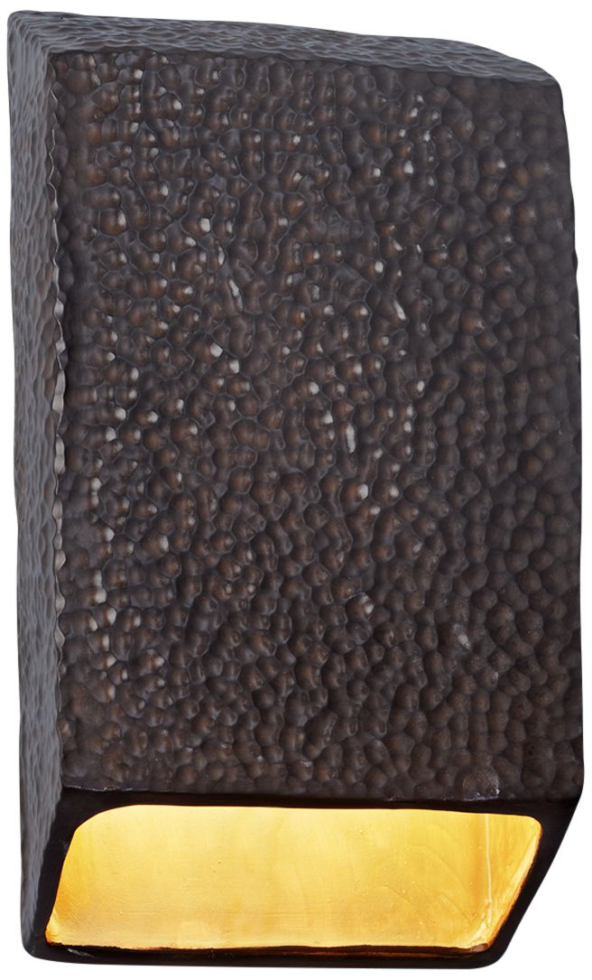 Ambiance Collection 9 1/2" High Hammered Iron LED Wall Light