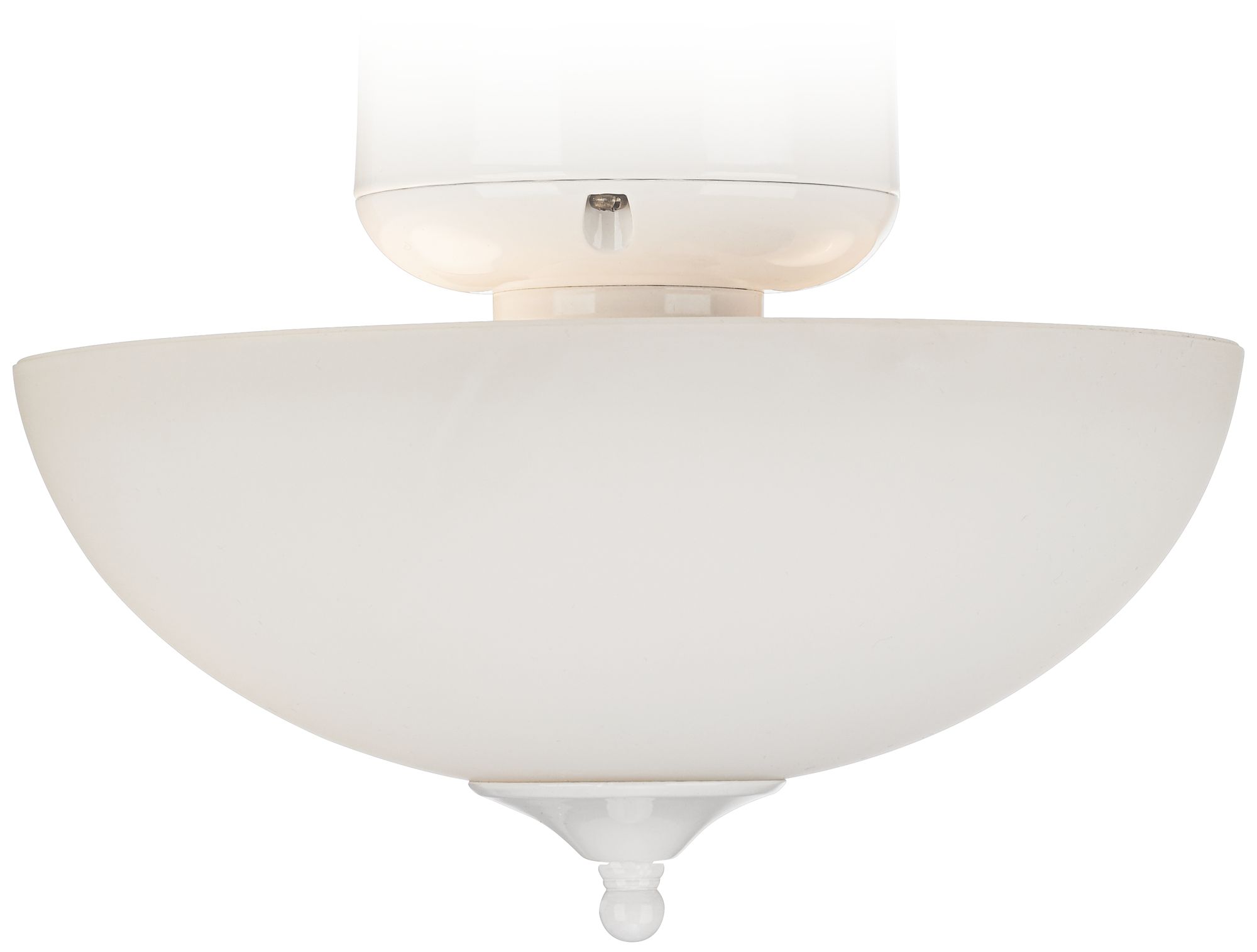 White Painted Opal Glass 2-Light LED Light Kit