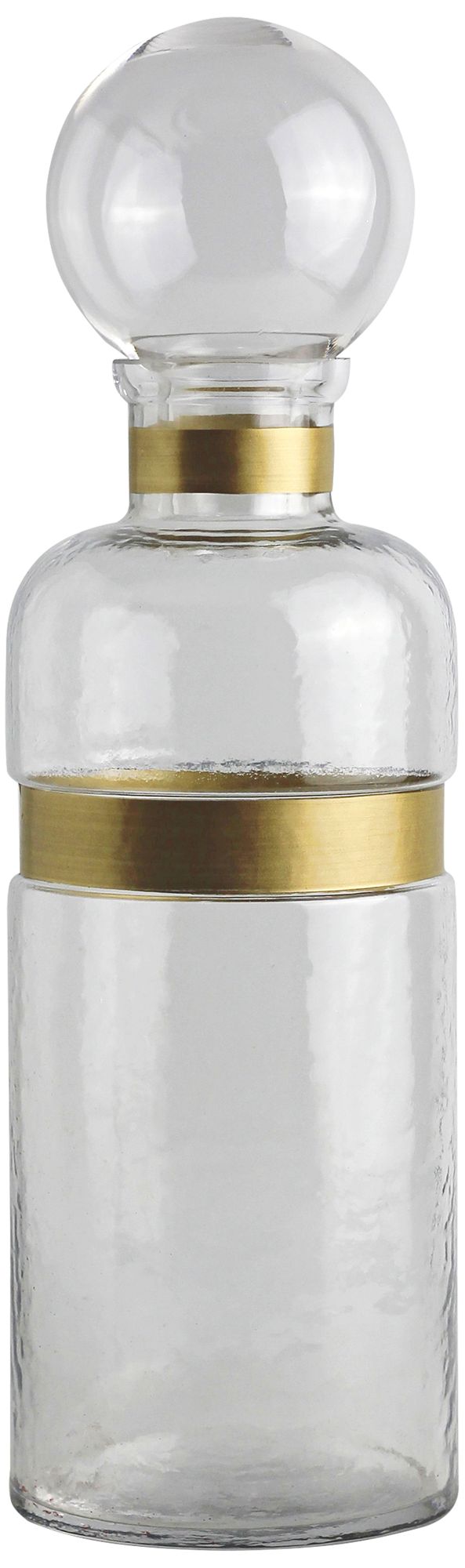 Lane Cordial Clear Glass with Gold Accents 14" High Decanter